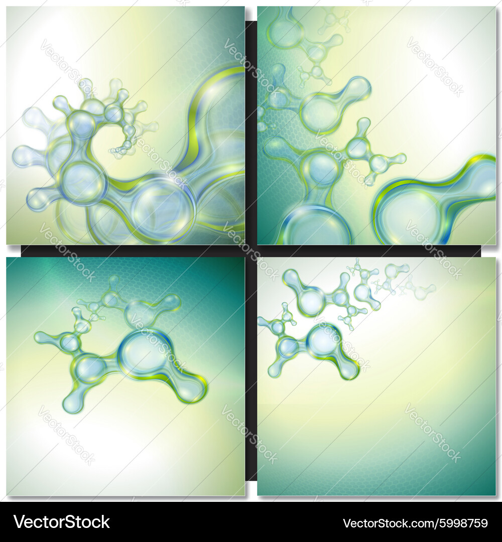 Abstract background with molecules Royalty Free Vector Image