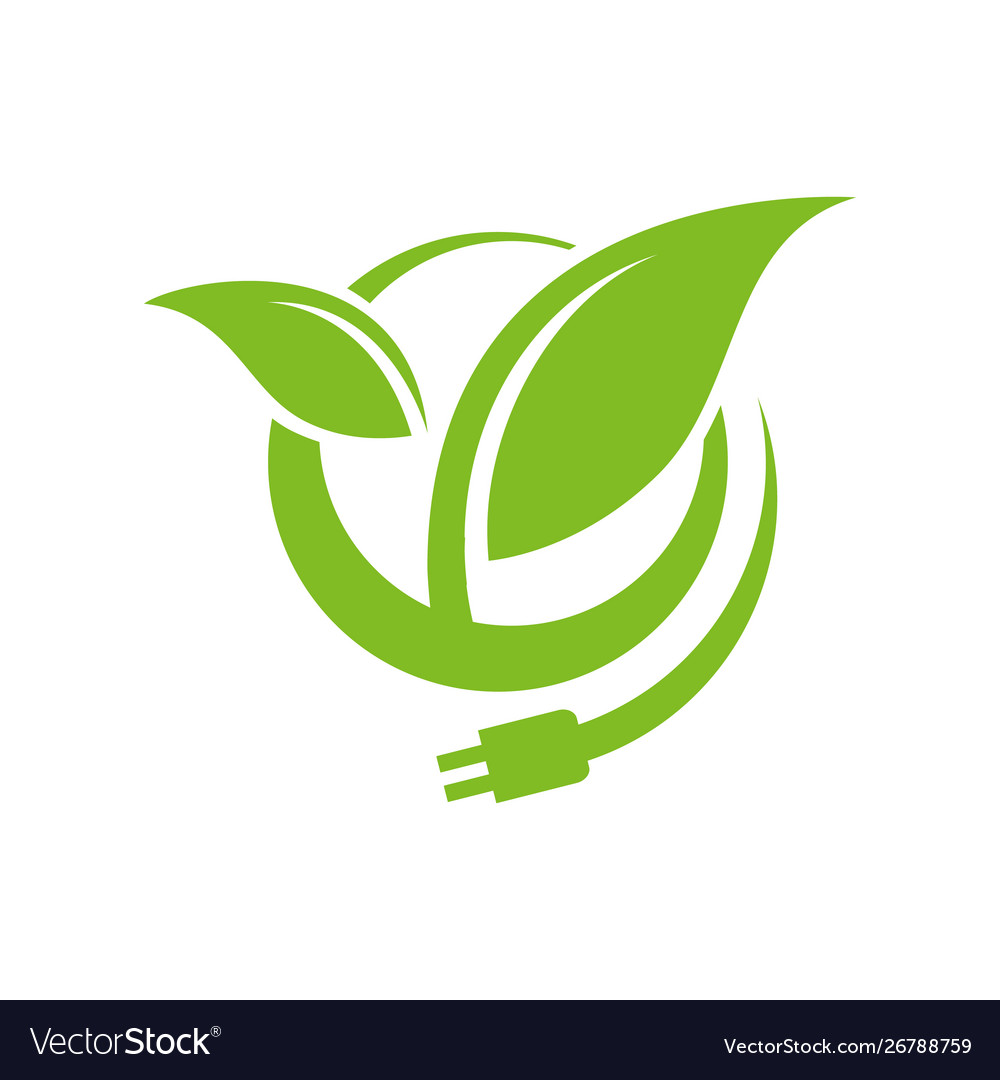 Bioenergy logo design eco friendly renewable icon Vector Image