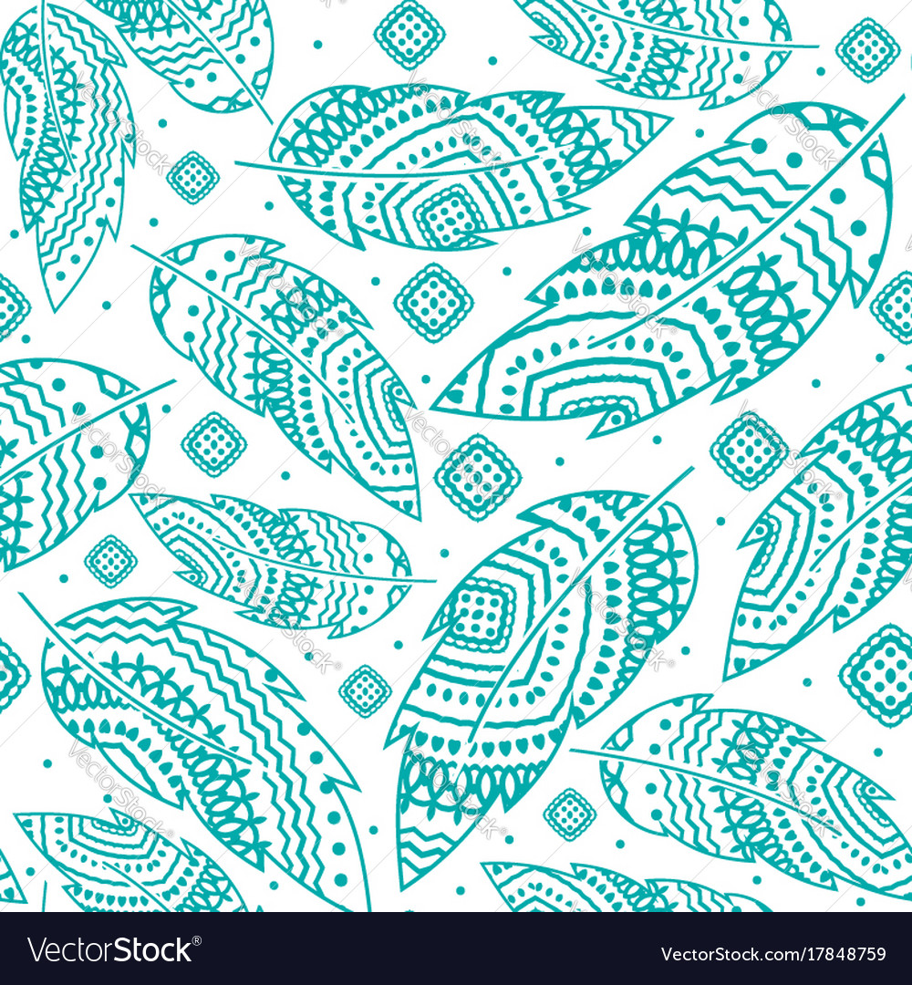 Bohemian Feather Pattern