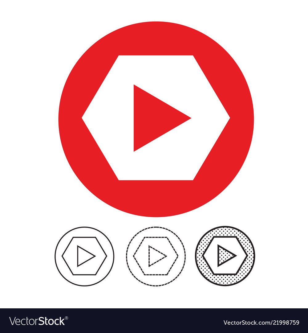 Button video player icon