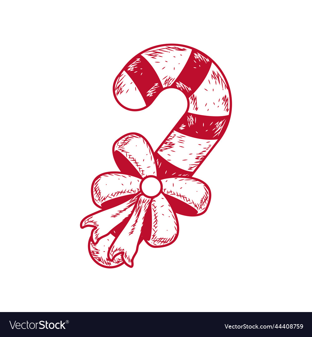 Candy cane christmas icon Royalty Free Vector Image