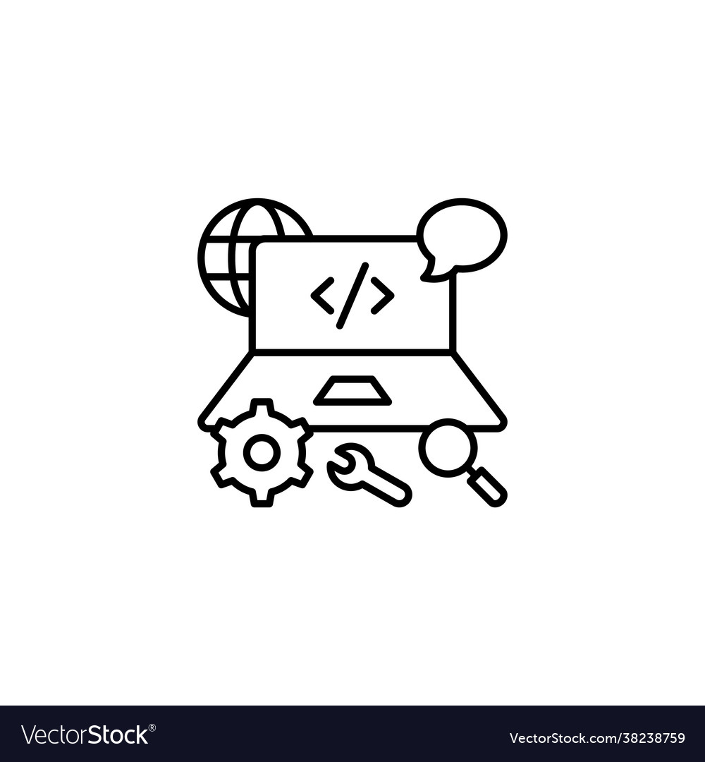 Code programming icon in logotype