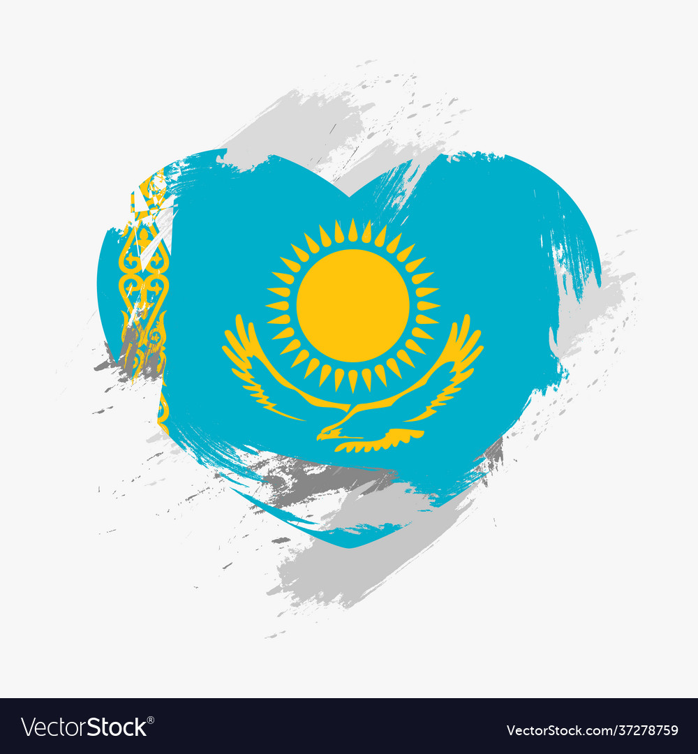 Flag kazakhstan Royalty Free Vector Image - VectorStock