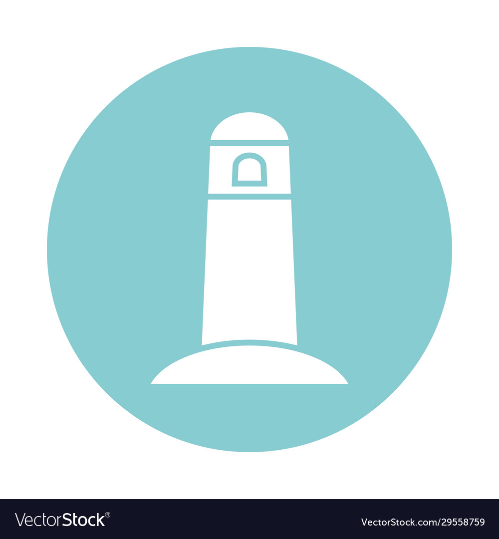 Isolated lighthouse block style icon design