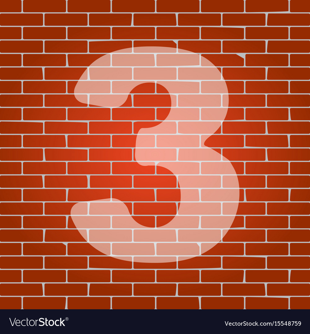 Number 3 sign design template element