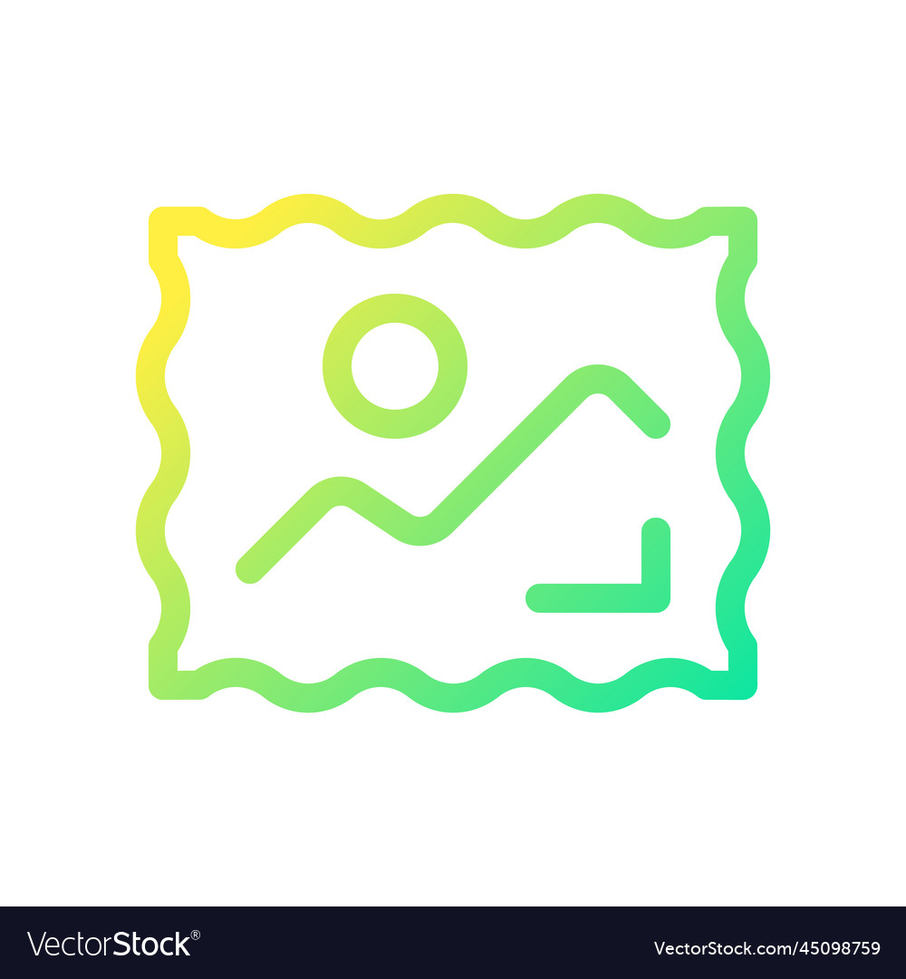 Postage stamp pixel perfect gradient linear ui vector image Postage stamp pixel perfect gradient linear ui