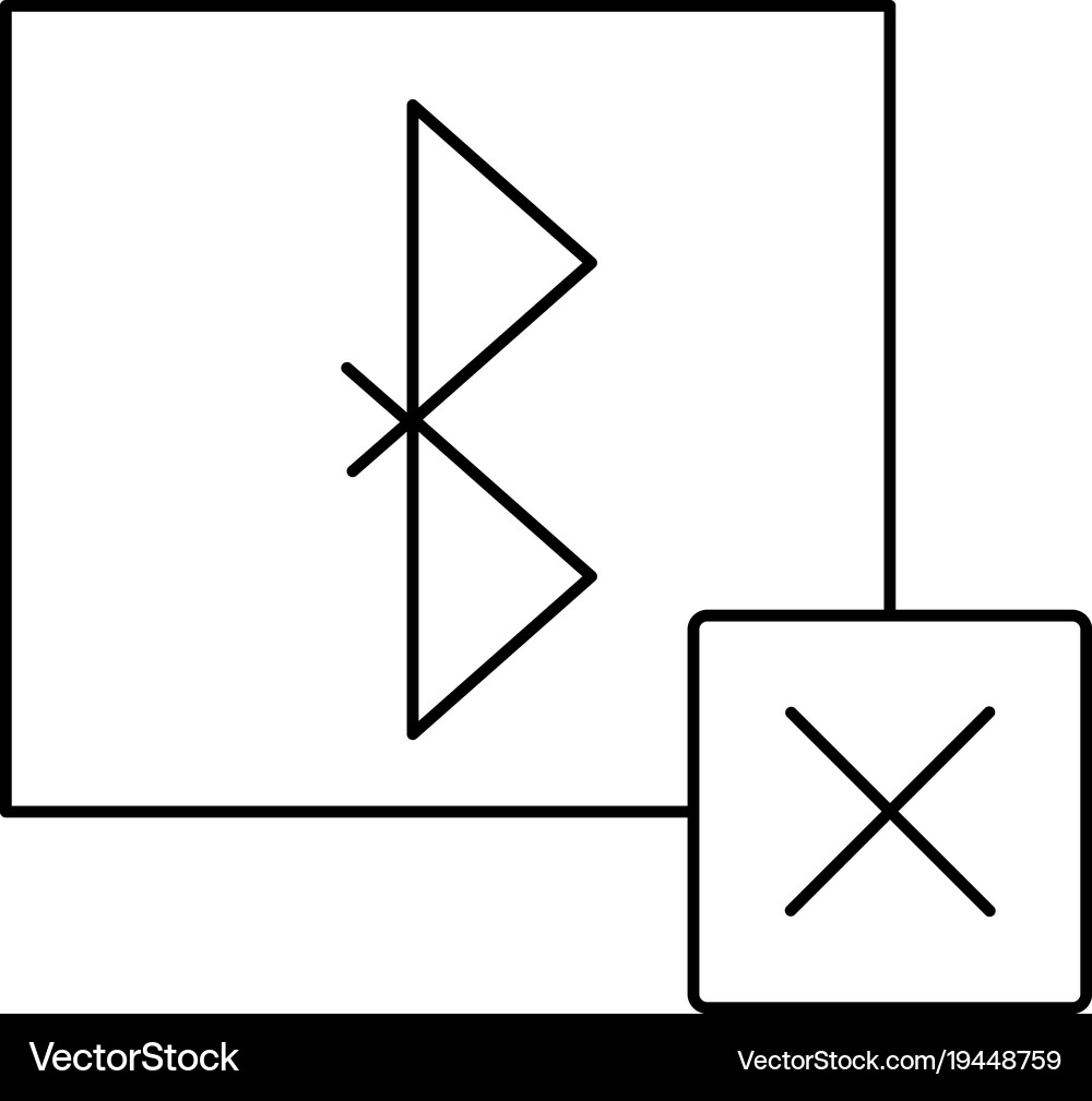 Remove bluetooth icon sign design Royalty Free Vector Image