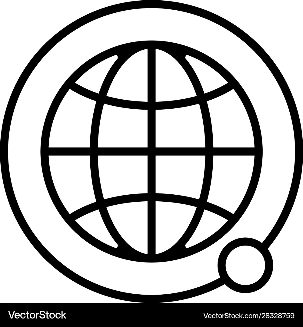 Satellites land icon isolated contour Royalty Free Vector