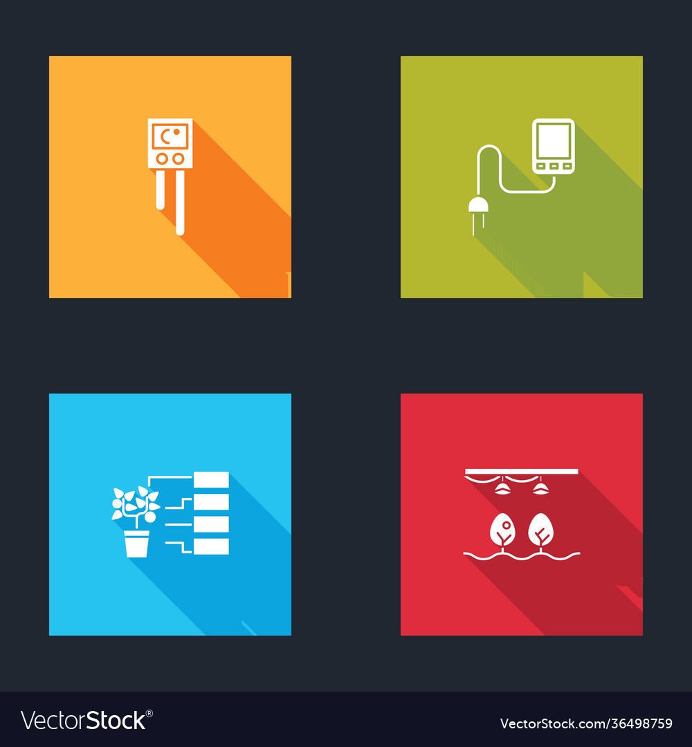 Set temperature and humidity sensor vector image Set temperature and humidity sensor