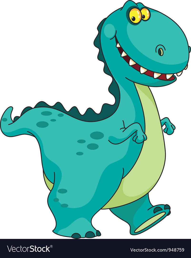 Smiling dinosaur Royalty Free Vector Image - VectorStock