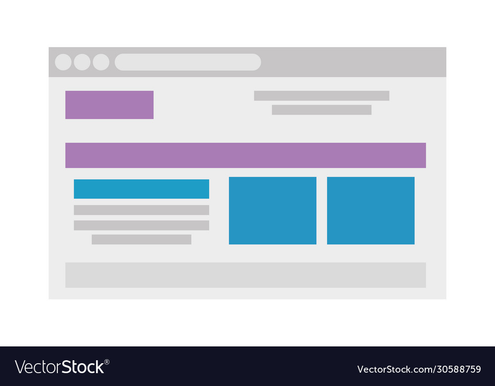 Web page template isolated icon