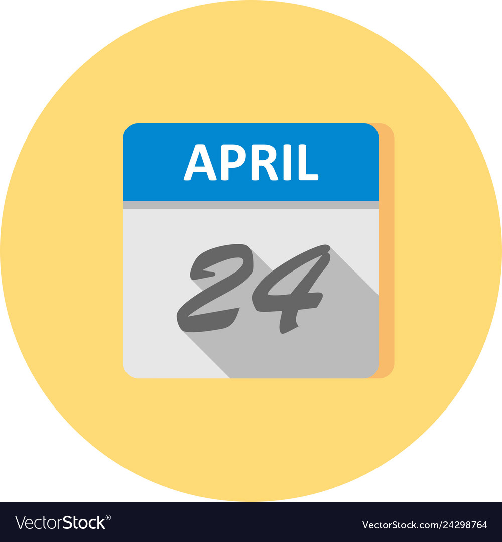 April 24th date on a single day calendar