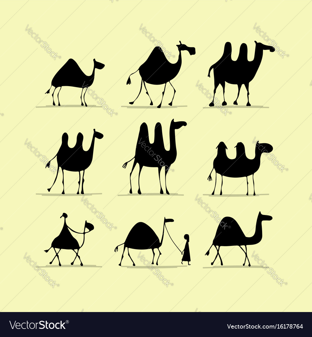 Camel set sketch for your design