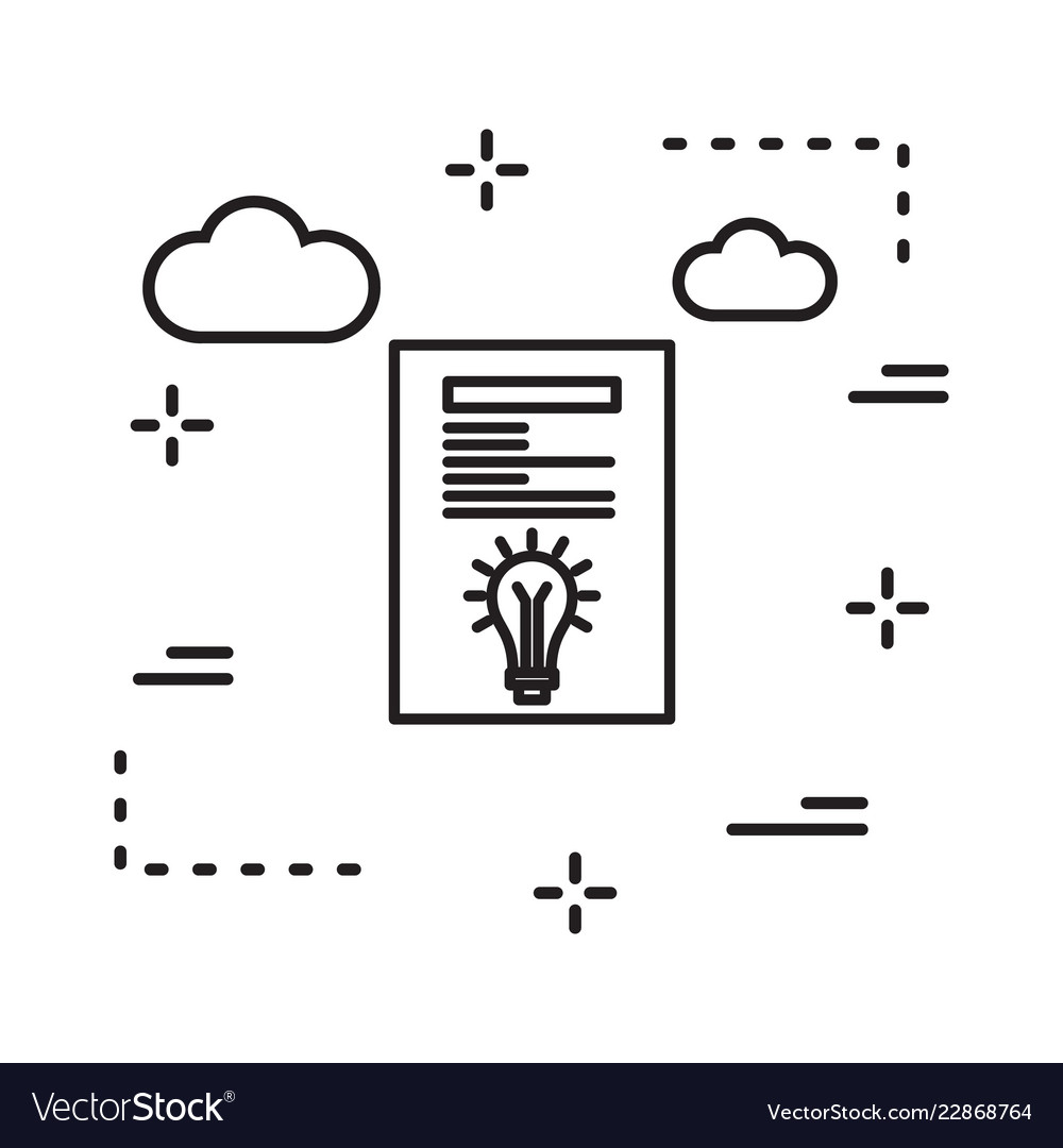 Creative icon in design with elements