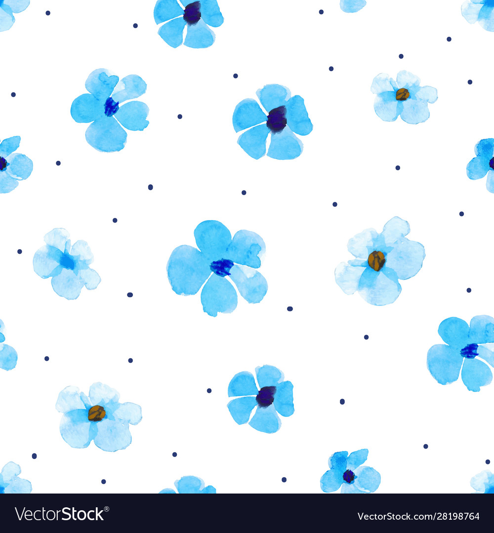 Flower watercolor seamless pattern background Vector Image