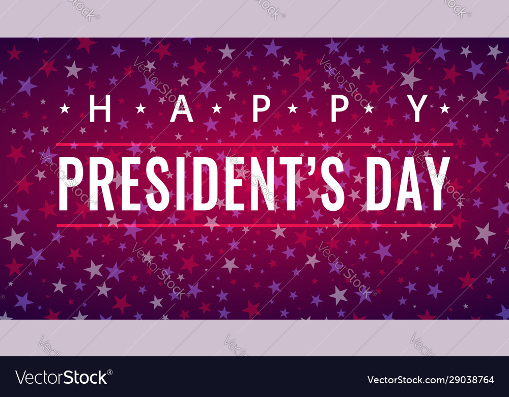 Glückliche Präsidenten Tag festlichen Banner mit Amerikaner vector image Glückliche Präsidenten Tag festlichen Banner mit Amerikaner