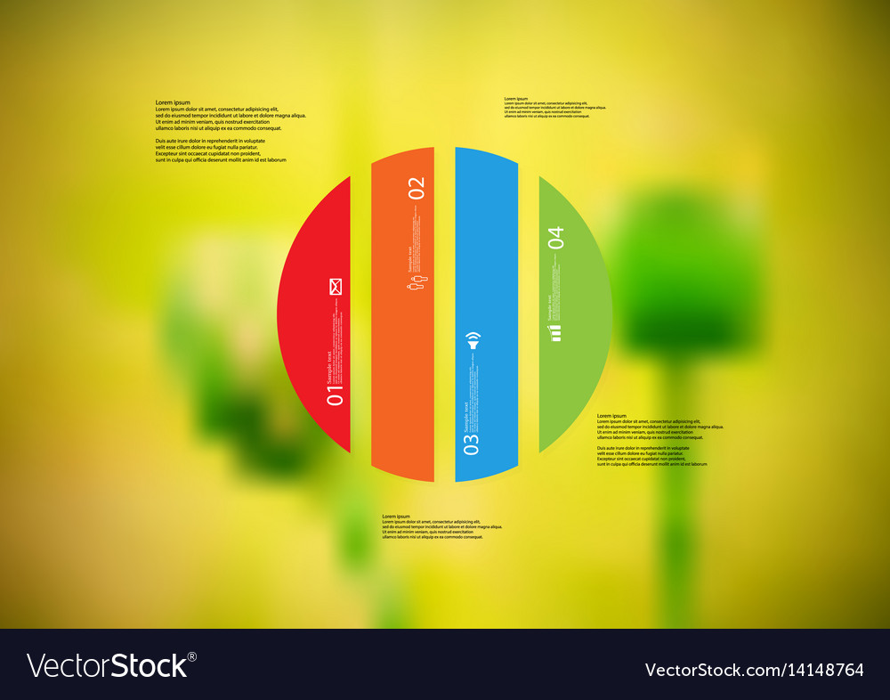 Infographic template with circle vertically