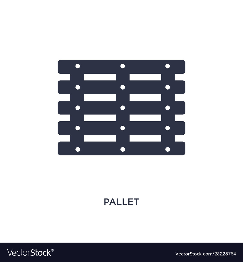 Pallet icon on white background simple element vector image Pallet icon on white background simple element