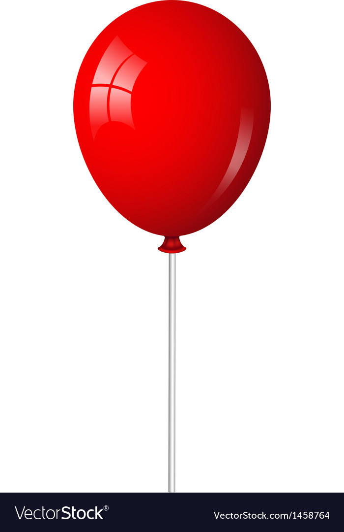 Red Balloon On Stick Royalty Free Vector Image