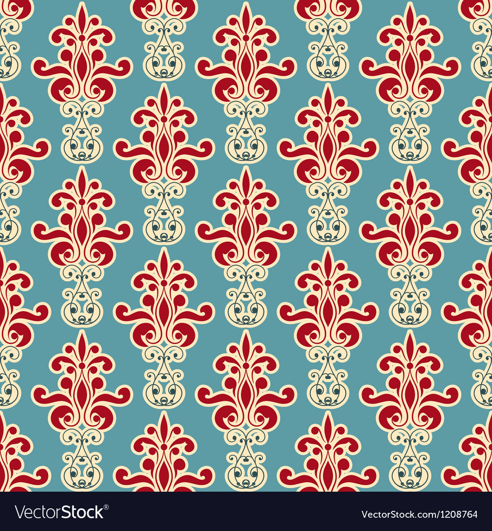 Seamless Floral Wallpaper Pattern Royalty Free Vector Image 3752