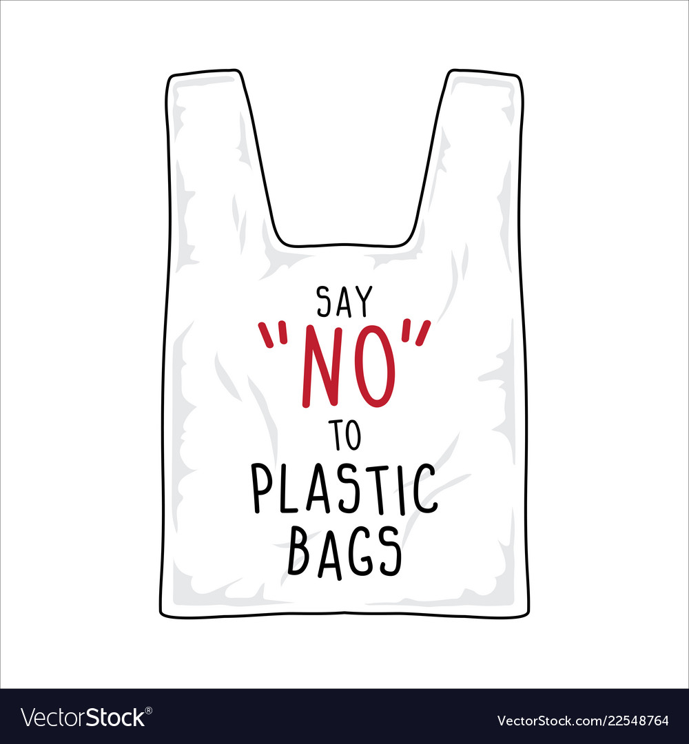 Sign say no to plastic bags