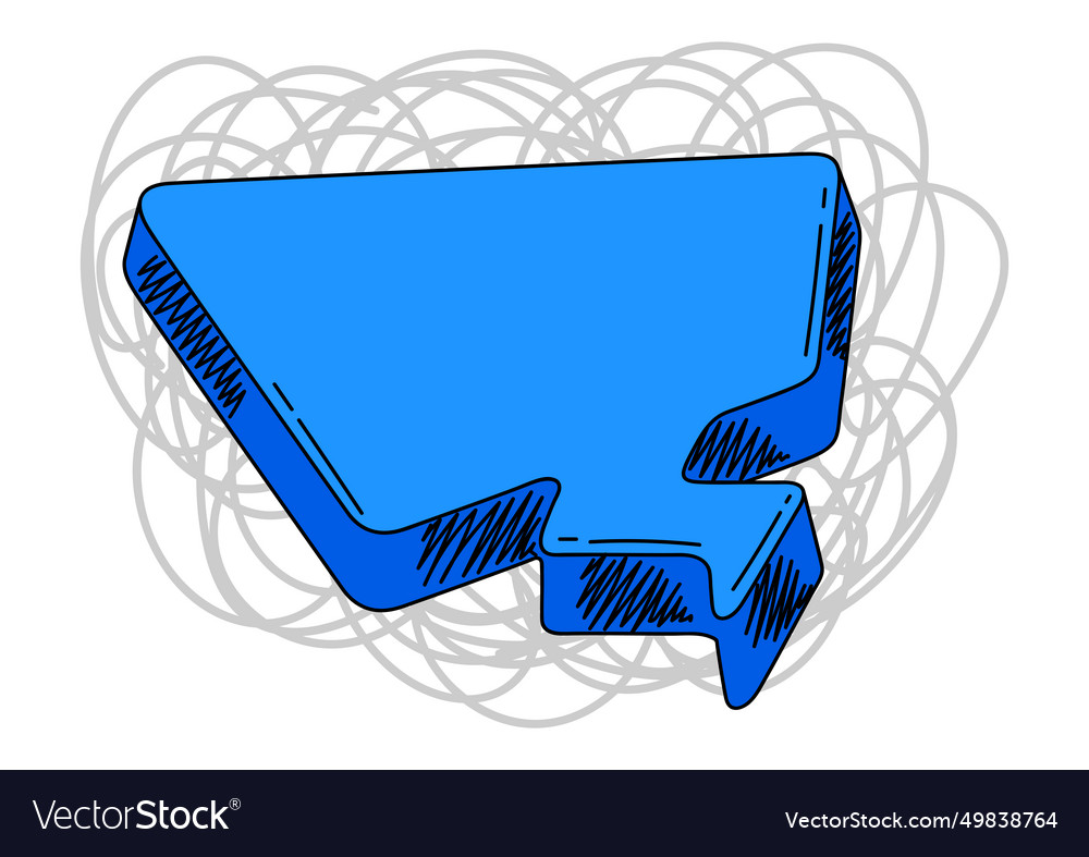 Sketch speech bubble image for design vector image Sketch speech bubble image for design