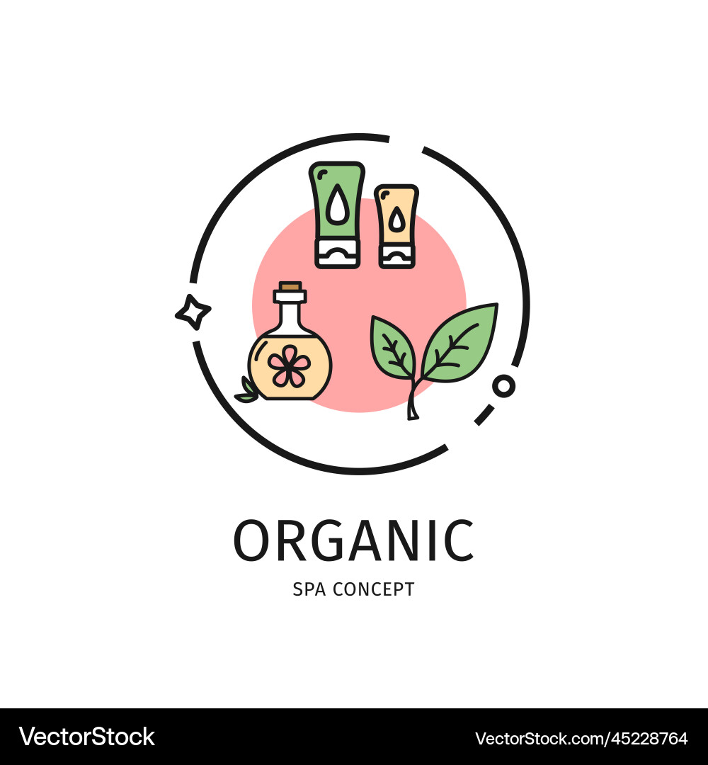 Spa thin line icon concept Royalty Free Vector Image
