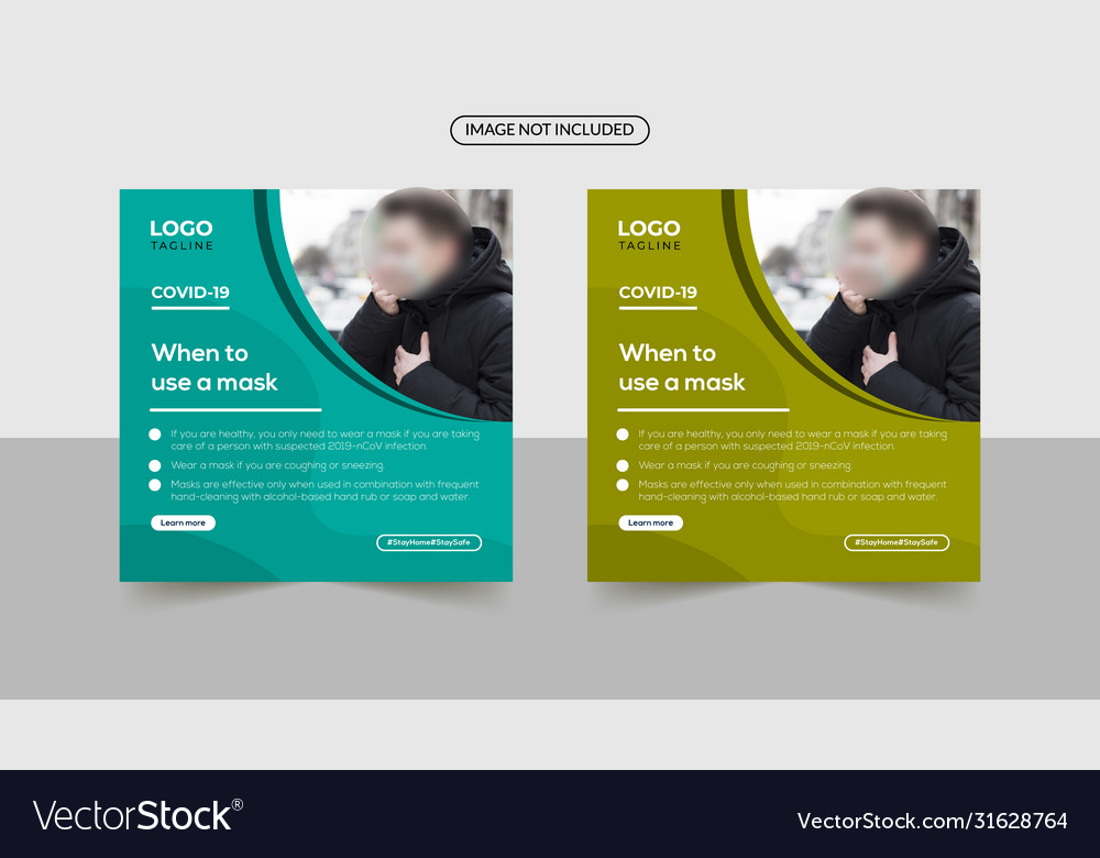 When to use mask social media post royalty free vector image