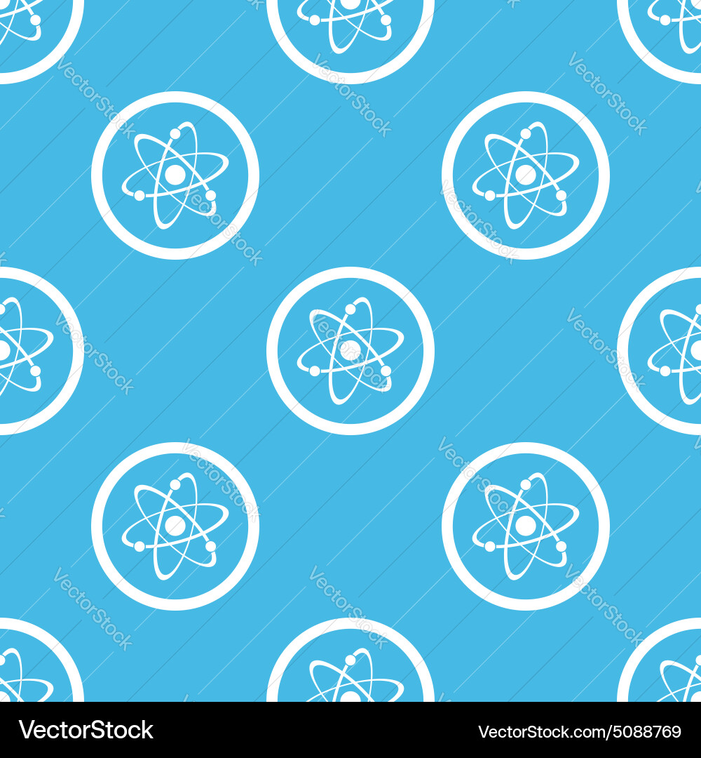 Atom sign blue pattern Royalty Free Vector Image