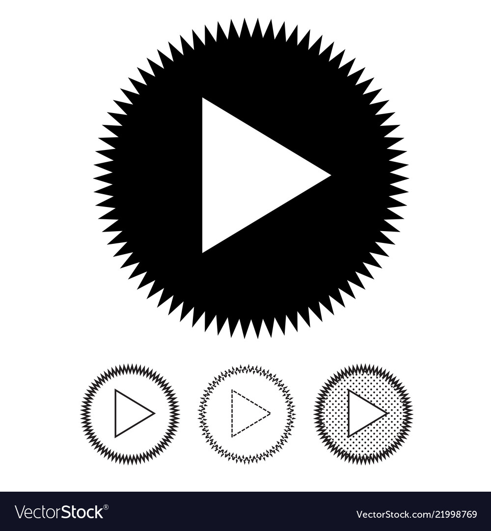 Button video player icon