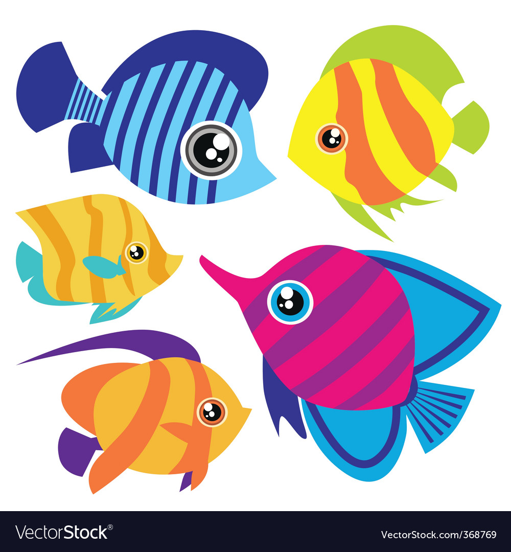 Download Cartoon fish Royalty Free Vector Image - VectorStock