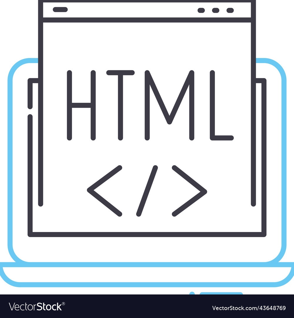 Html line icon outline symbol