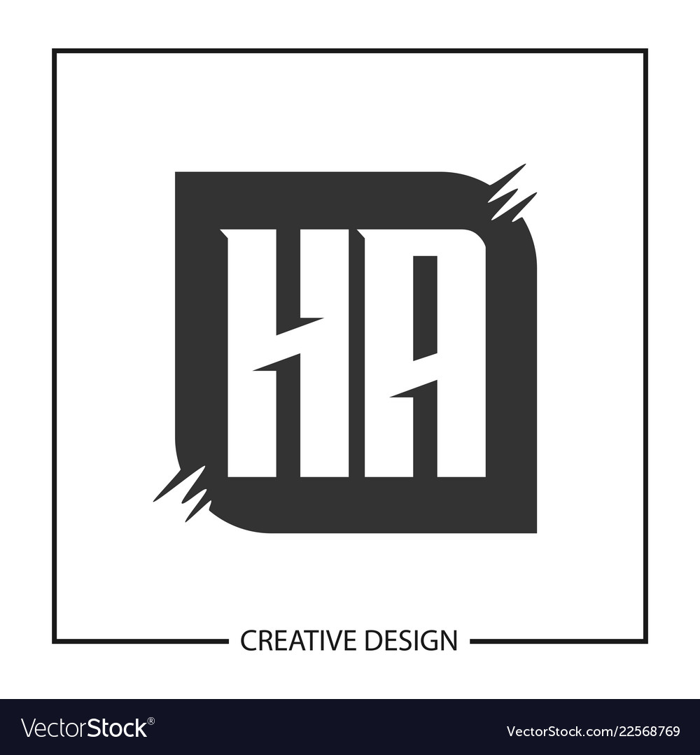 Initial ha letter logo template design