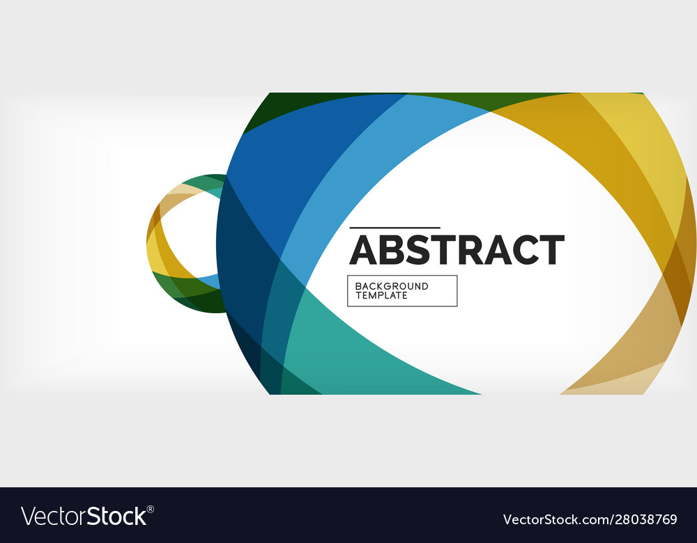 Linear wave web template vector image Linear wave web template