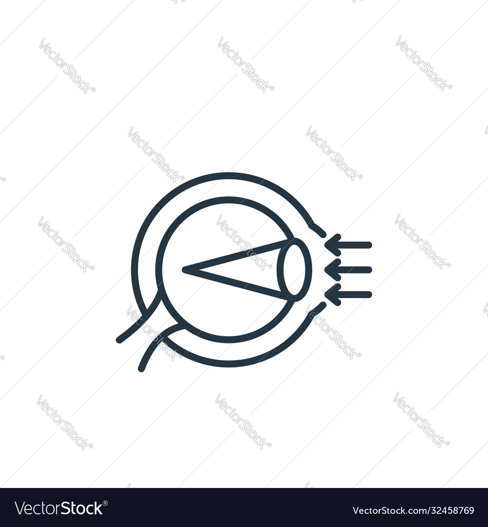 Myopia icon editable stroke linear vector image Myopia icon editable stroke linear
