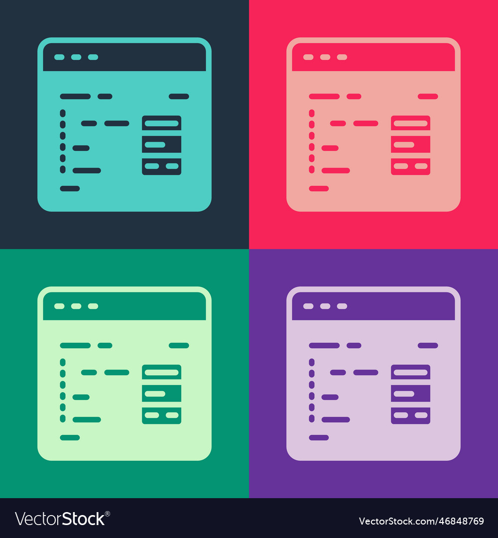 Pop Art Software Web-Entwickler Programmiercode vector image Pop Art Software Web-Entwickler Programmiercode