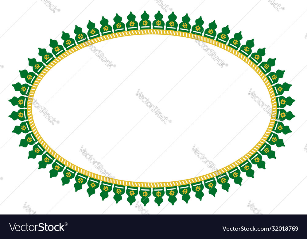 Seamless oval decoration traditional house old Vector Image