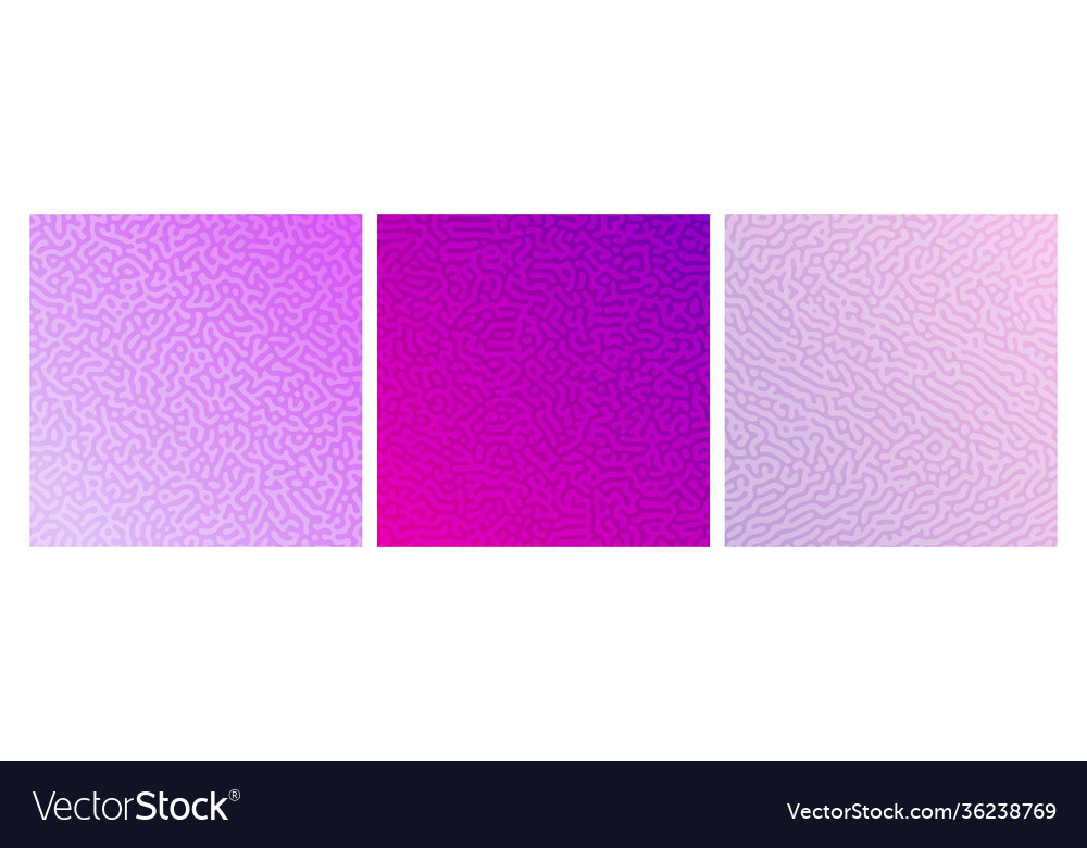 Set three colorful turing reaction gradient vector image Set three colorful turing reaction gradient