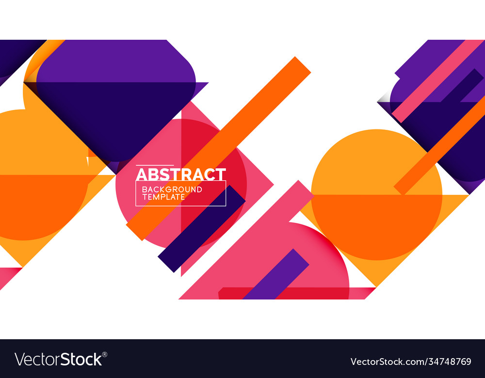Simple circles and triangles abstract background