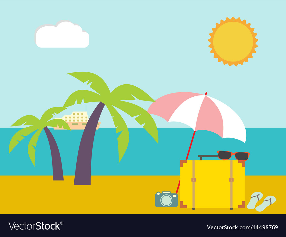 Tropische Landschaft Meer Strand mit Palme