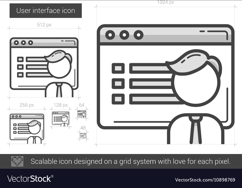 User interface line icon
