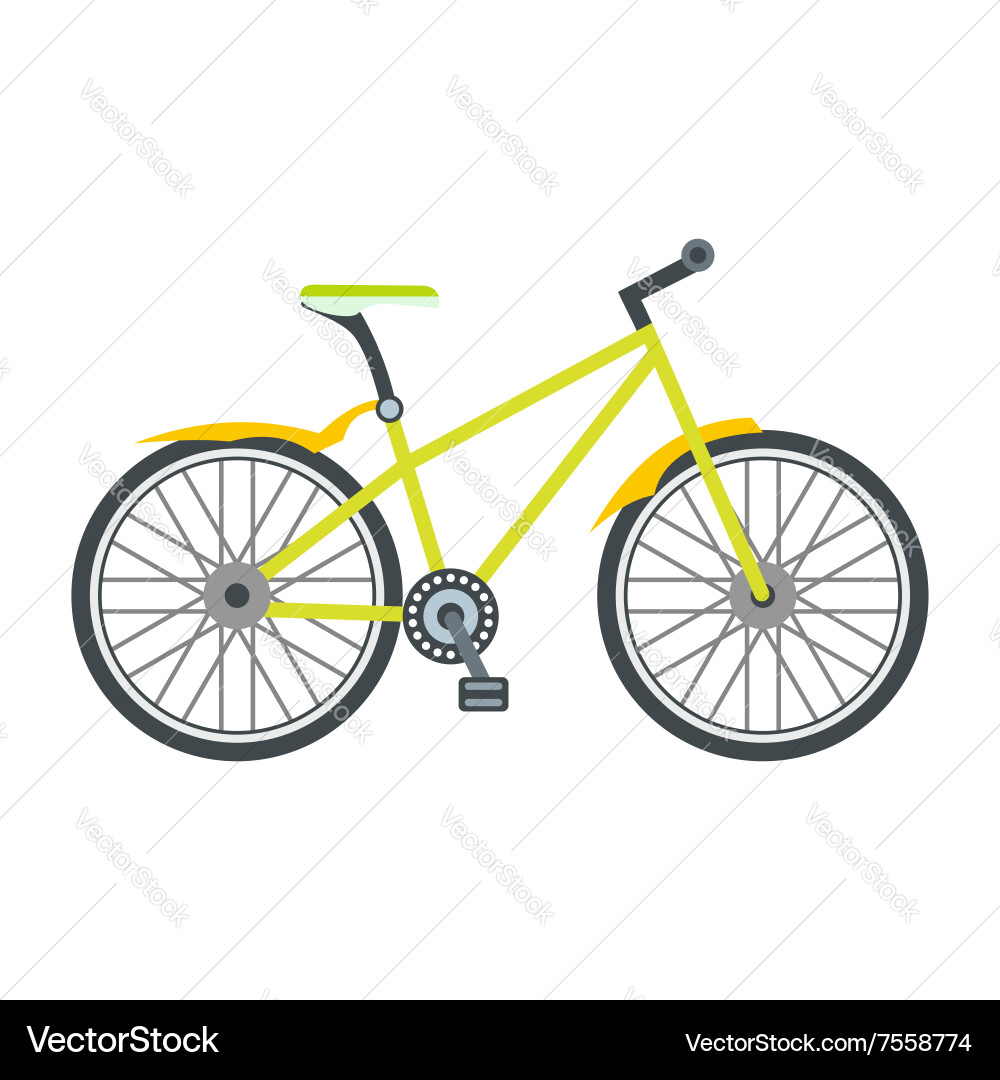 Bicycle flat icon Royalty Free Vector Image - VectorStock