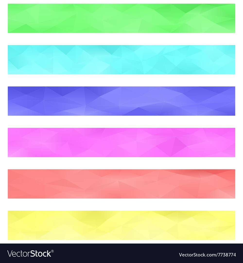 Colored banner background set Royalty Free Vector Image