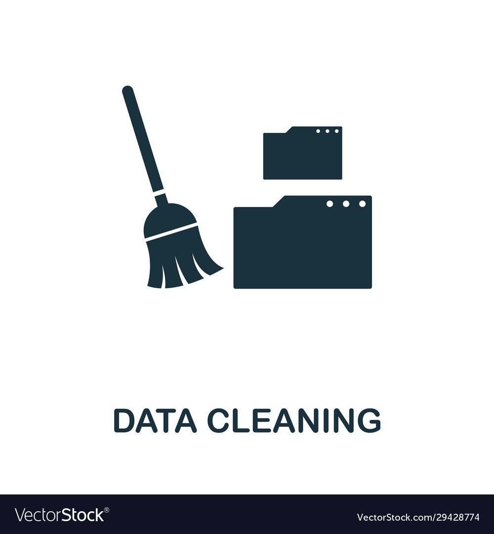 Data cleaning icon simple element from