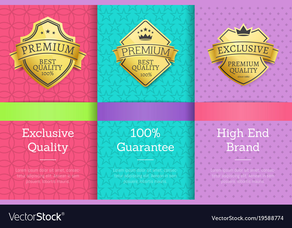 Exclusive quality 100 guarantee high brand labels