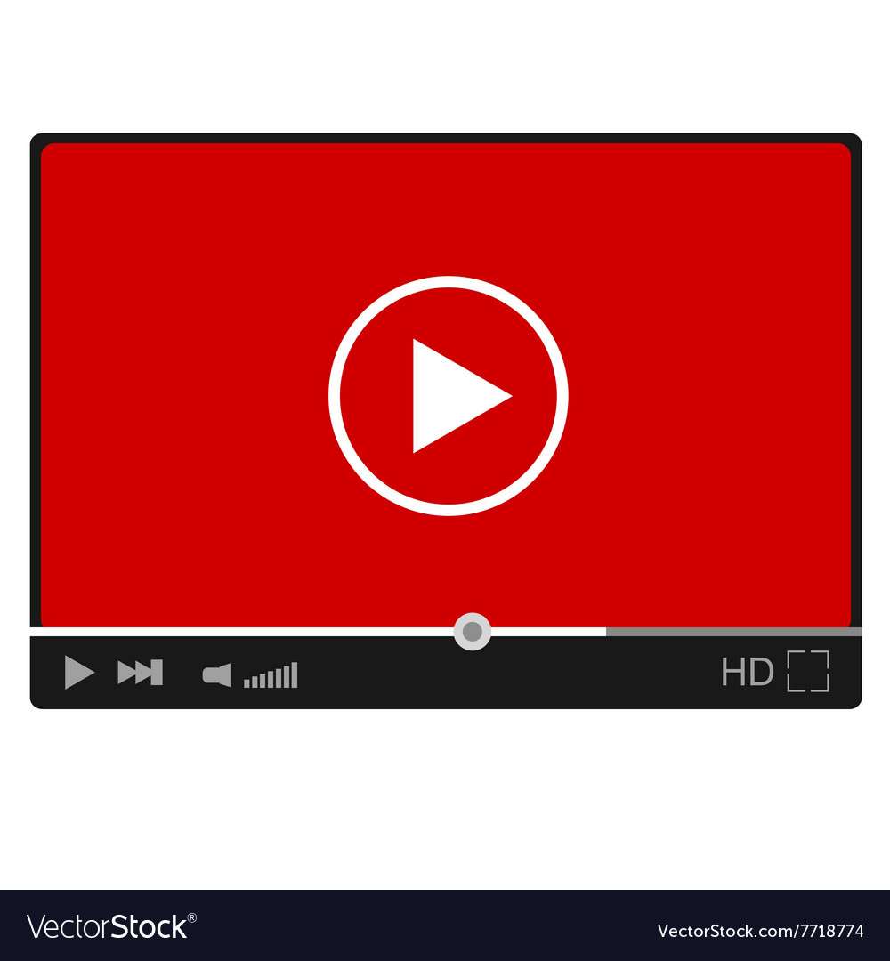 Flat Video Player Interface
