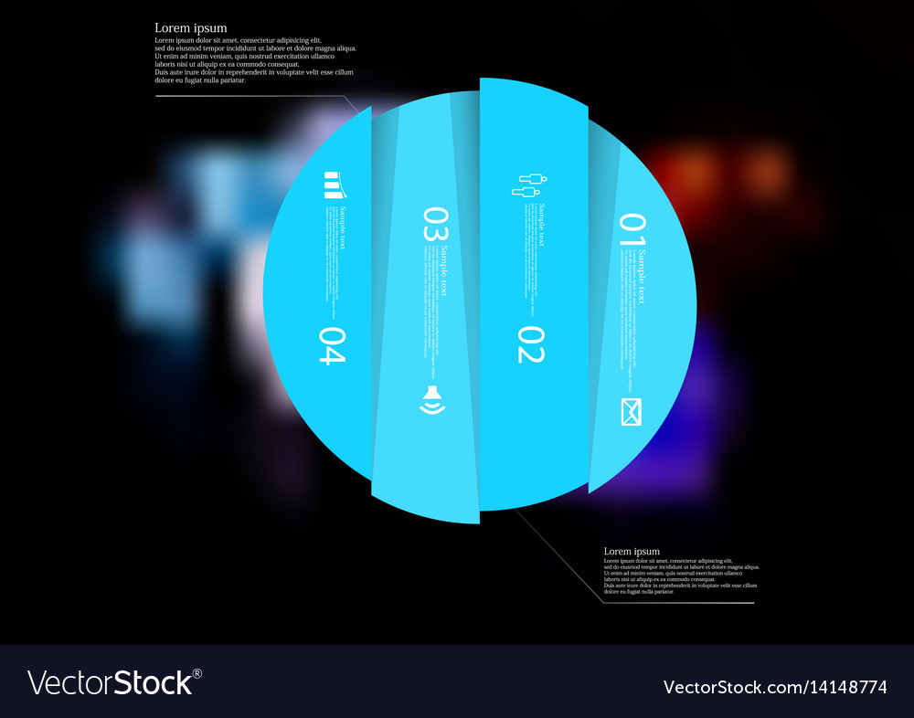 Infographic template with circle vertically
