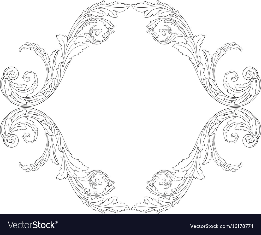 Isolated ornament in baroque style