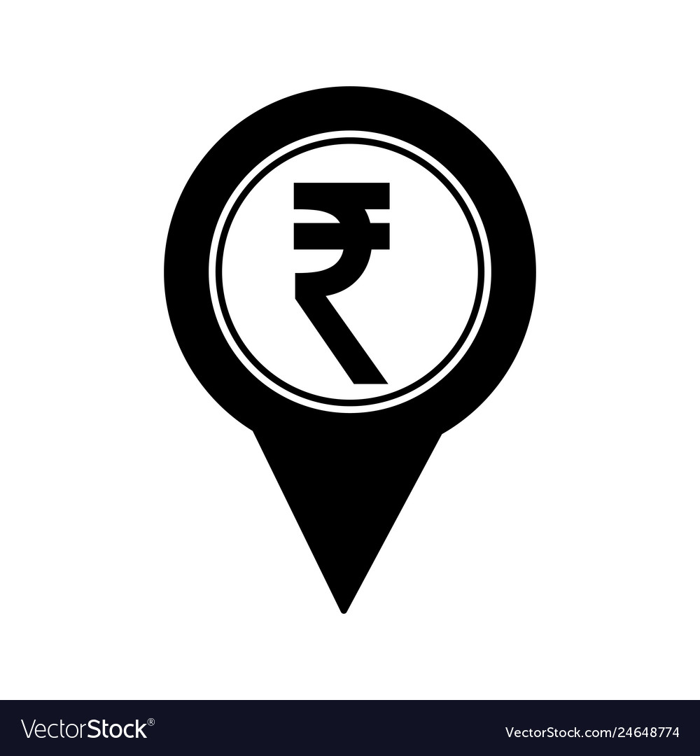 Pin pointer location with symbol crypto money