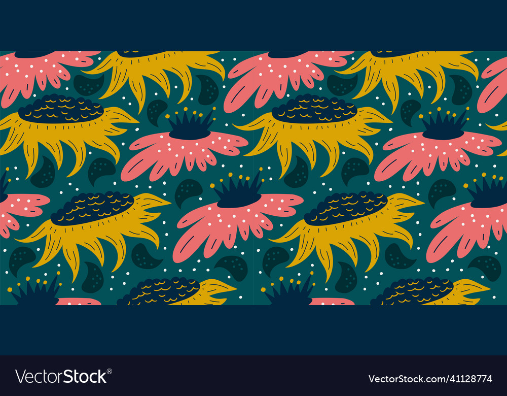 Scandinavian spring seamless pattern vector image Scandinavian spring seamless pattern